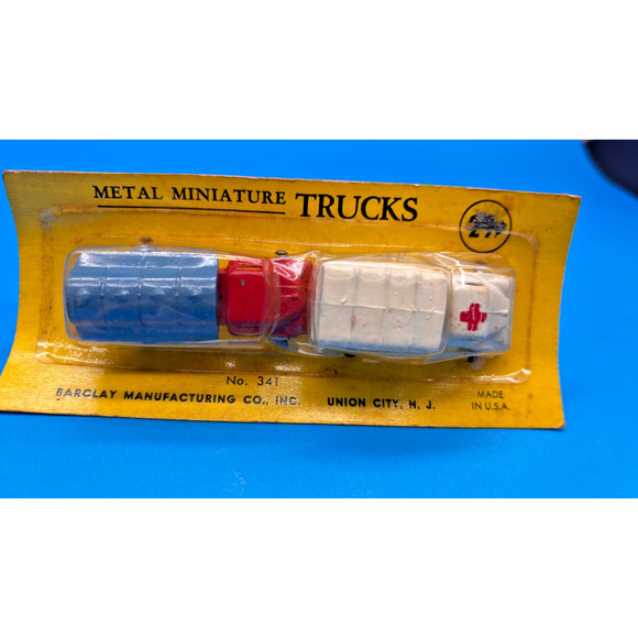 Rare Vintage Barclay Miniature Metal Trucks NOS No. 341 USA Unopened - Picture 7 of 11